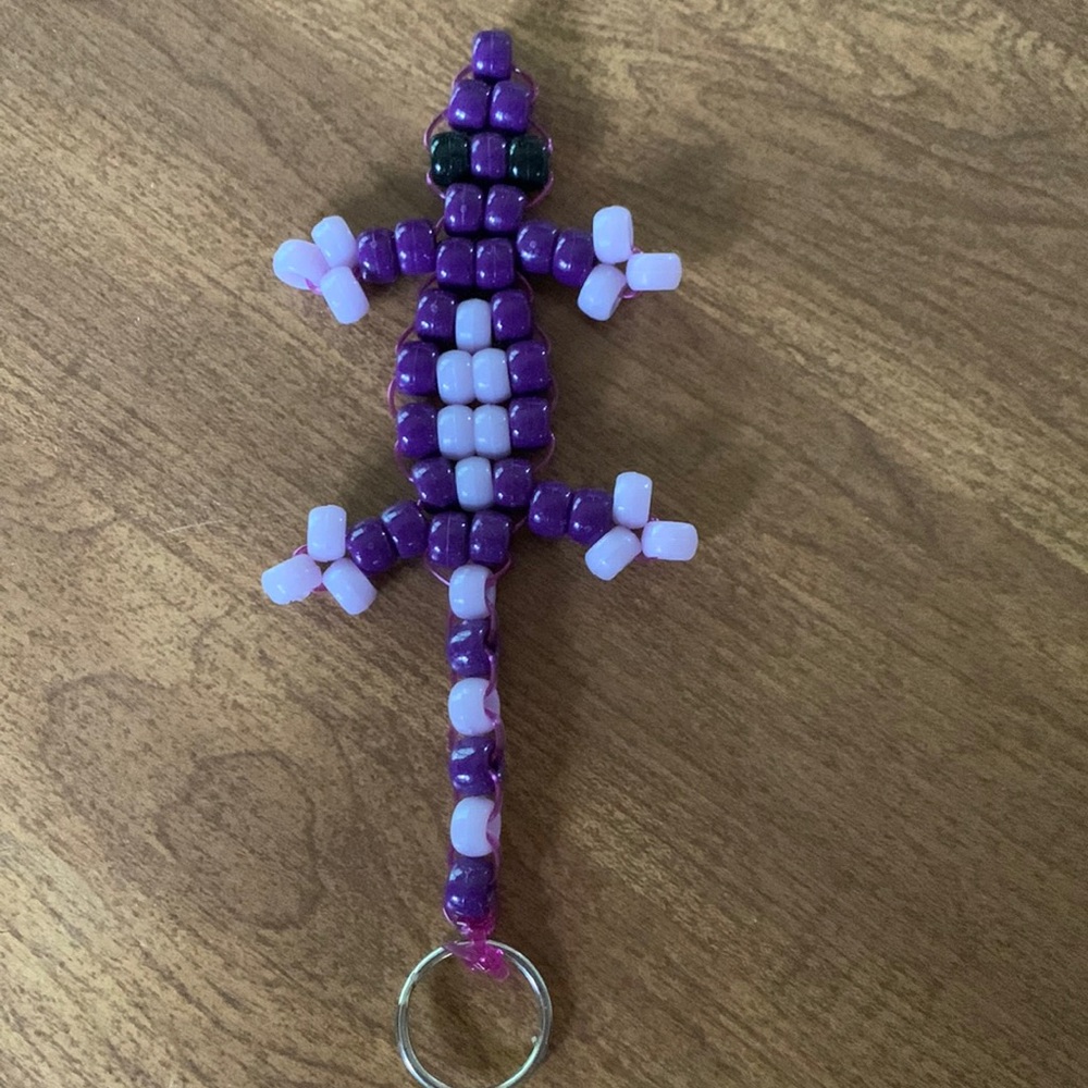Beaded Lizard Key Chain